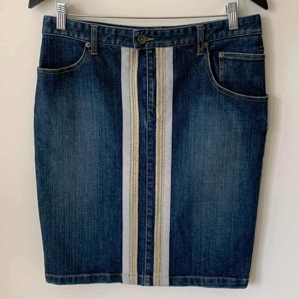 AX Armani exchange LIKE NEW cotton pencil skirt ribbon detail 4 pocket m…